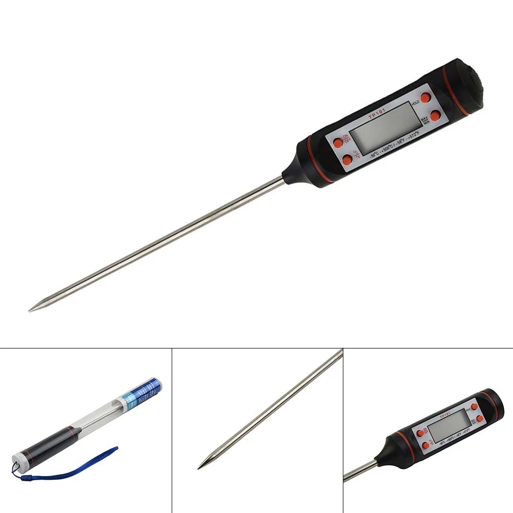 Auto Air Conditioning Thermometer ABS + Metal LCD Screen Electronic Kitchen Thermometer 50 To 0 Above 300 Degrees Tools