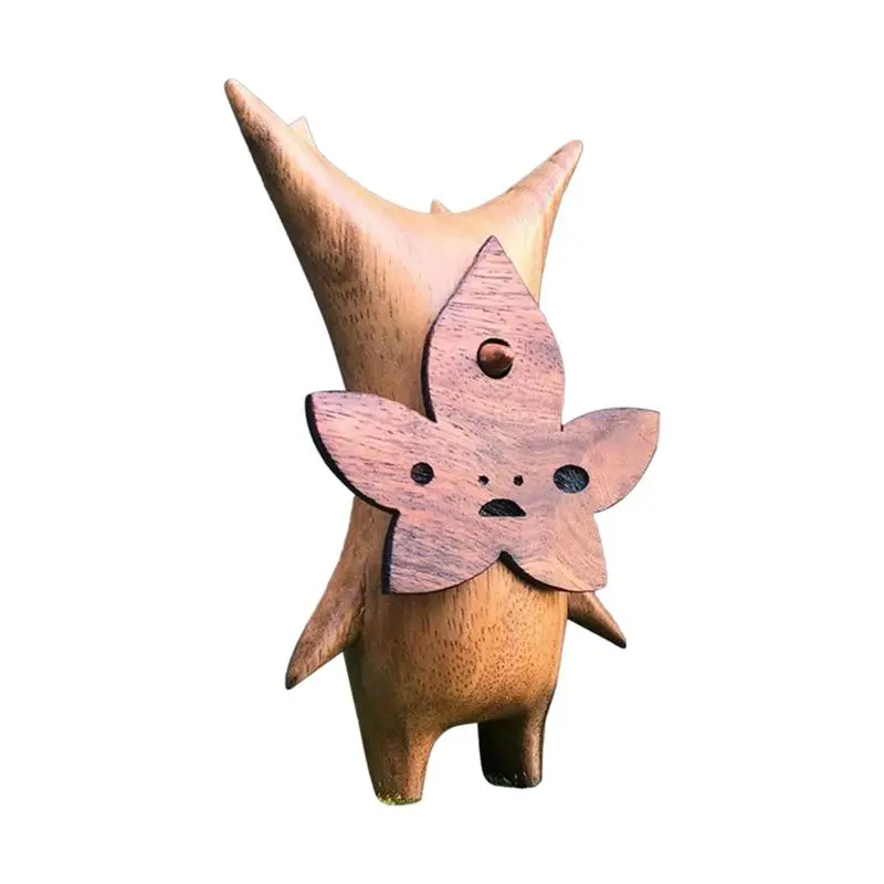 Hot Selling-Korogu Family Wooden Grain Crafts Decoration New Funny Expression Resin Material Carving Home Decor Easy To Use -C,K