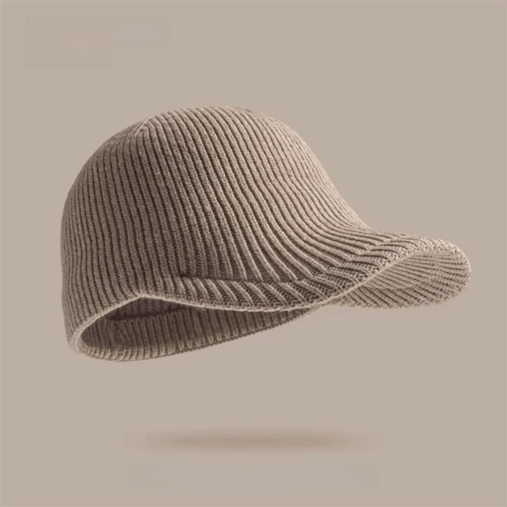 

Повседневная универсальная бейсболка в стиле Old Money, регулируемая эластичная конная шапка, теплая однотонная шерстяная шапка унисекс