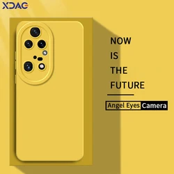 Angel Eyes Square Liquid Silicone Case for Huawei P50 P50E Pro Soft Camera Protective Phone Back Cover HuaweiP50 P50Pro Housing