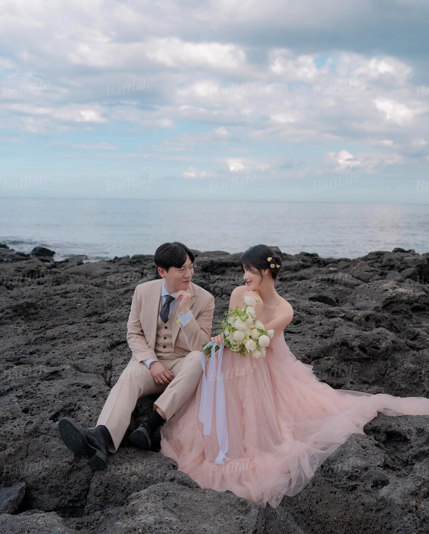 Bafftafe-vestido de noche plisado con tirantes para mujer, traje Formal coreano de tul suave, color rosa, ideal para boda y sesión de fotos, 2024