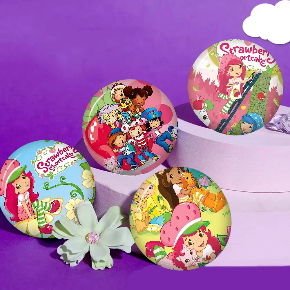 S-Strawberry Anime S-Shortcake Anime Brooches Cute Cartoon Badge Jacket Jeans Lapel Pin Gift Accessorie