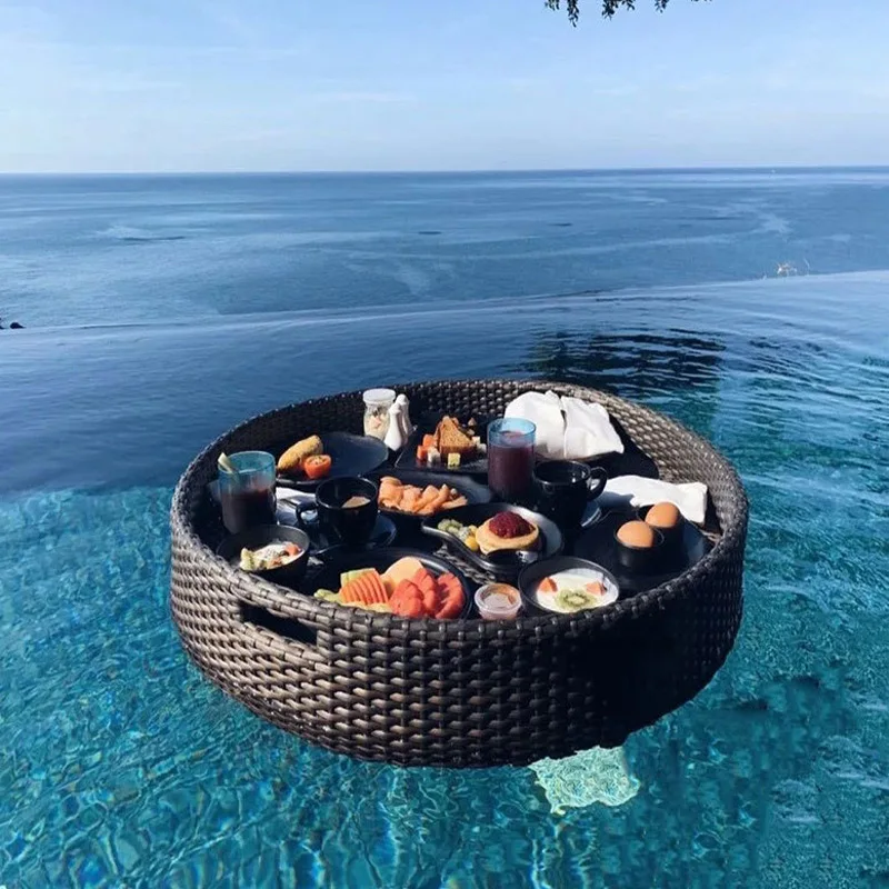 Custom Good Price Swimming Pool Floating Tray Used For Serving Breakfast Luxury Floating Tray