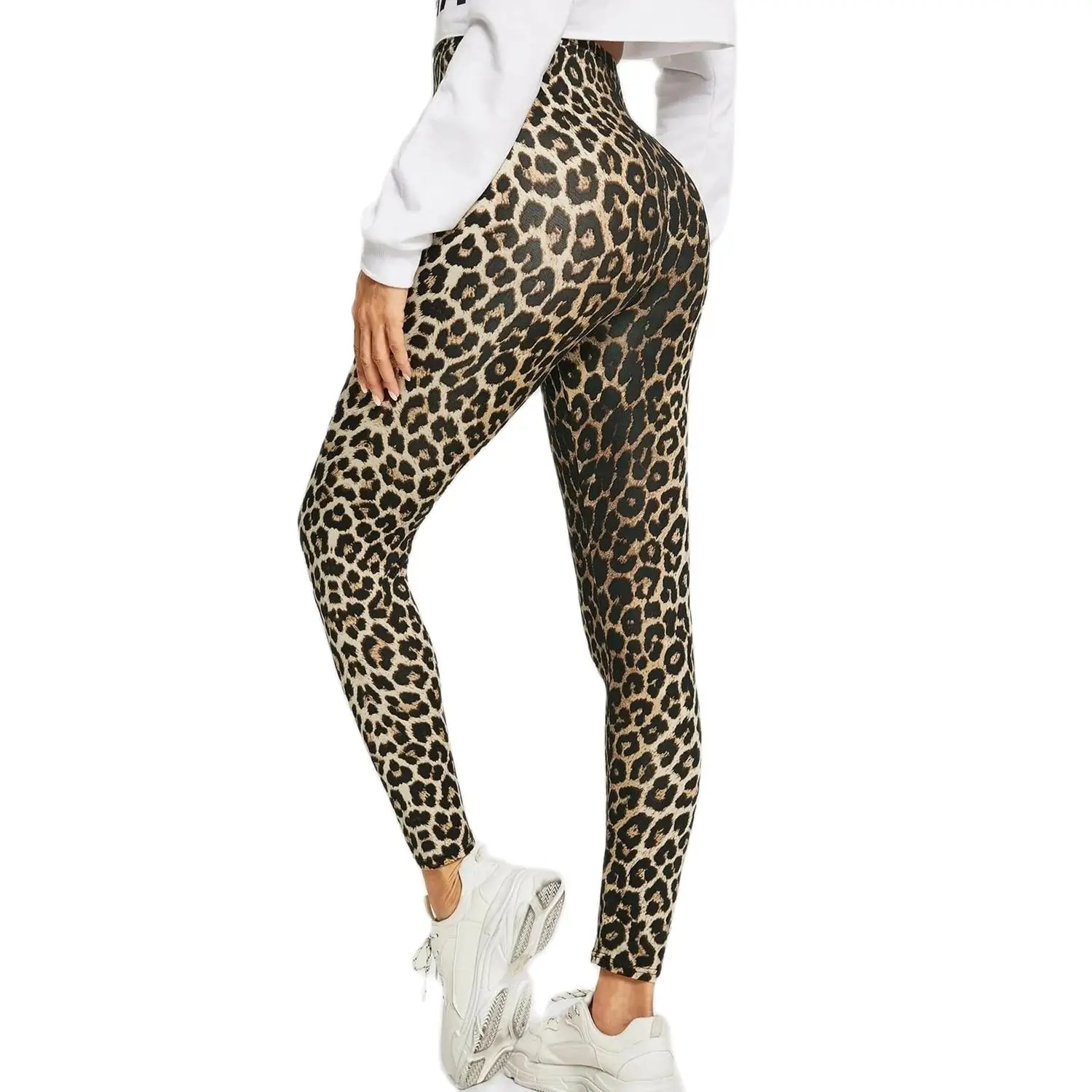 Seamless Leopard Leggings Fitness Women Butt Ruched Yoga Pants Gym Push Up Scrunch Tights High Waist Leggins Female Sportswear