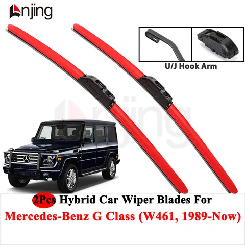 LNJING Hybrid Wiper Blades For Mercedes Benz G Class W461 G500 G550 G55 G63 G65 AMG 1989-Now
