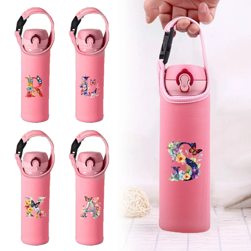 

Water Cup Cover Bottom Protective Covers Holder Bag Scratch Glass Insulation Universal Anti Slip Anti Scald Printed Butterfly