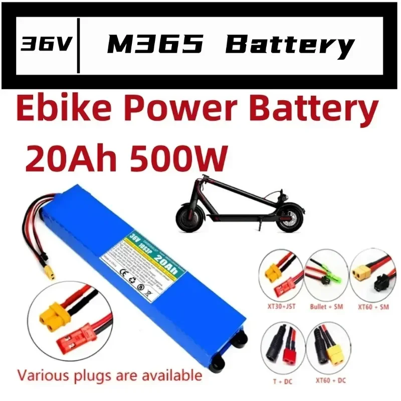 

NEW 36V 20Ah 18650 Rechargeable Lithium Battery Pack 10S3P 500W High Power Modified Bicycle Scooter Electric Vehicle with BMS