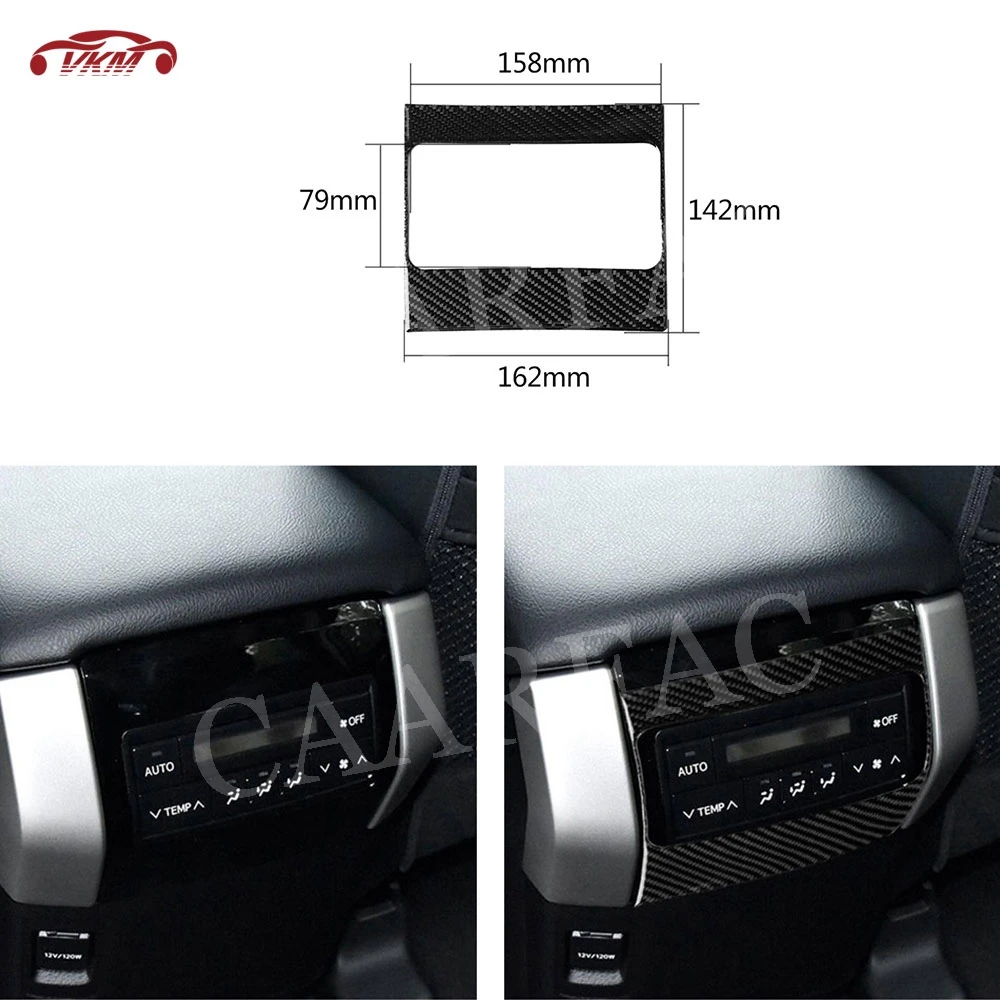 

Carbon Fiber Rear Air Condition Outlet Vent Trim frame Decal Cover Sticker For Toyota Land Cruiser Prado 2010-2018 Accessories