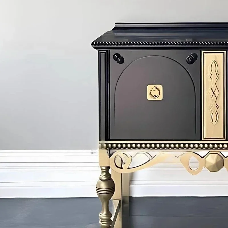 Шкаф на крыльце из цельного дерева во французском стиле ретро, европейская резьба