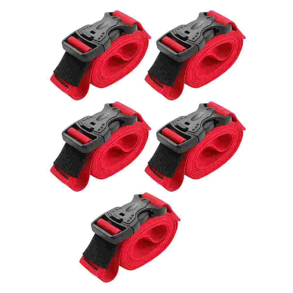 5 Pcs Tie Heavy Duty Straps Fastening for Luggage Nylon Ratchet Cargo Lashing Adjustable