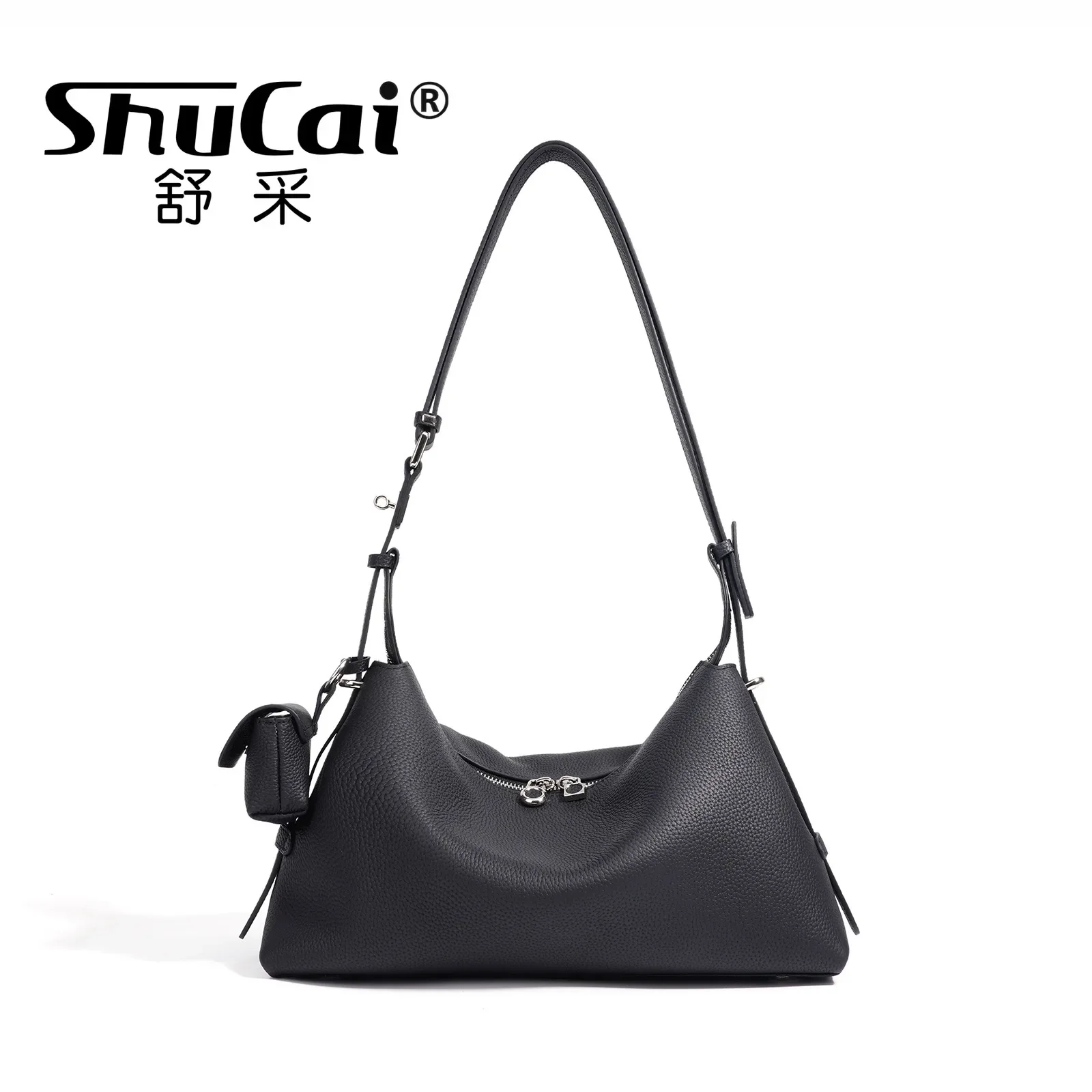 

Genuine Grade Leather Women Shoulder Crossbody Black Bag Luxury Designer Brand Ladies Gray Handbag for Woman Cowhide Tote Beige