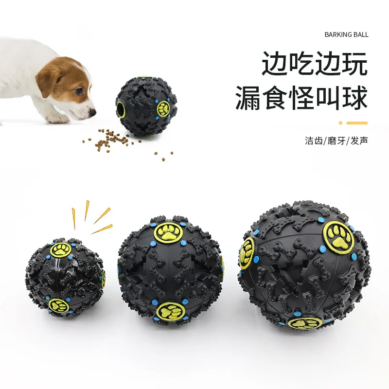 

Leak Food Ball Dog Food Colorful Squeaky Chew-Resistant Sound Toy Puzzle Ball Large and Small Pet Supplies