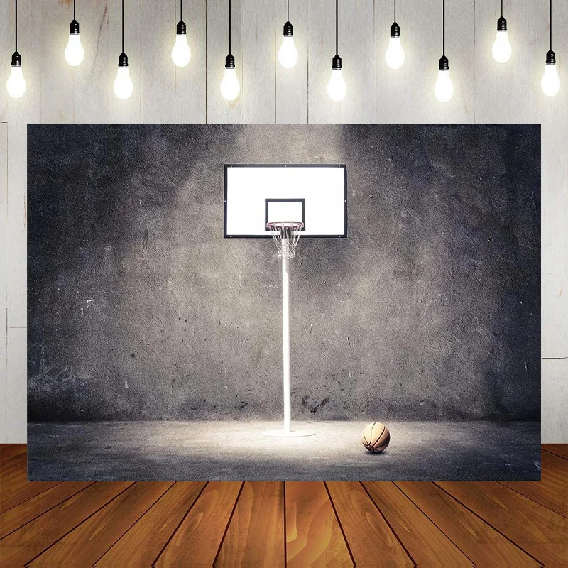 Stadium Basketball Hoop Party Photography Backdrop Indoor Sport Spotlights Goal Shoot The Basket Background Match Banner Decor