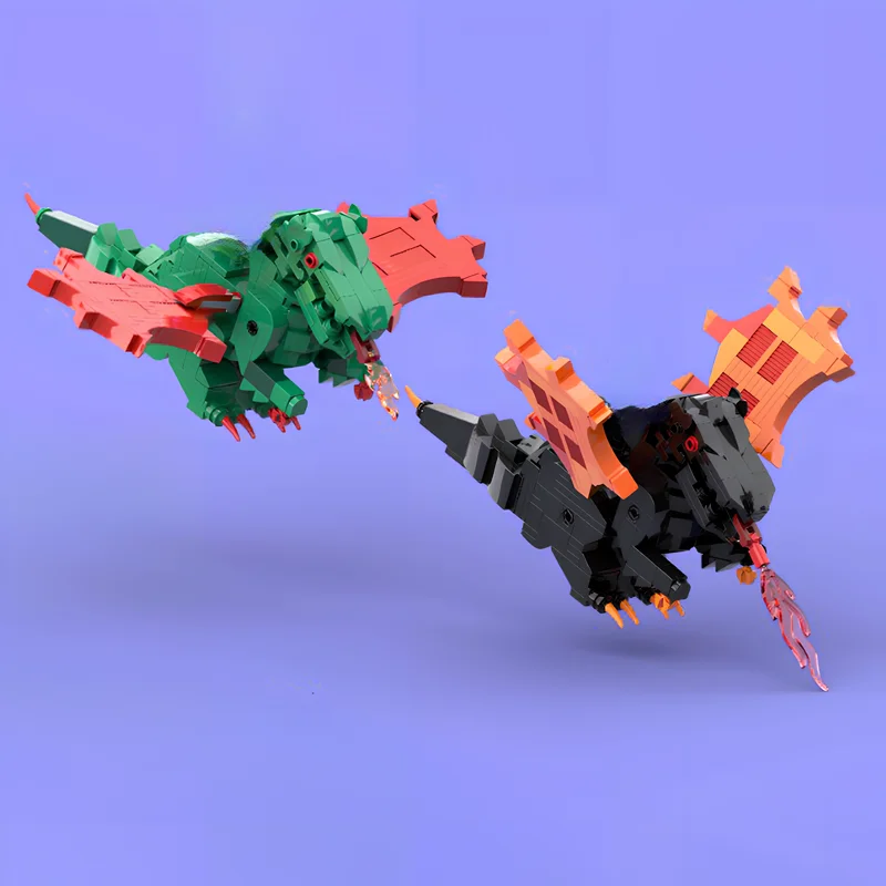 756 قطعة MOC التنين الكلاسيكي قلعة نموذج اللبنات هدية الكريسماس العمارة تجميع لعبة لتقوم بها بنفسك فكرة التعليم الطوب #2