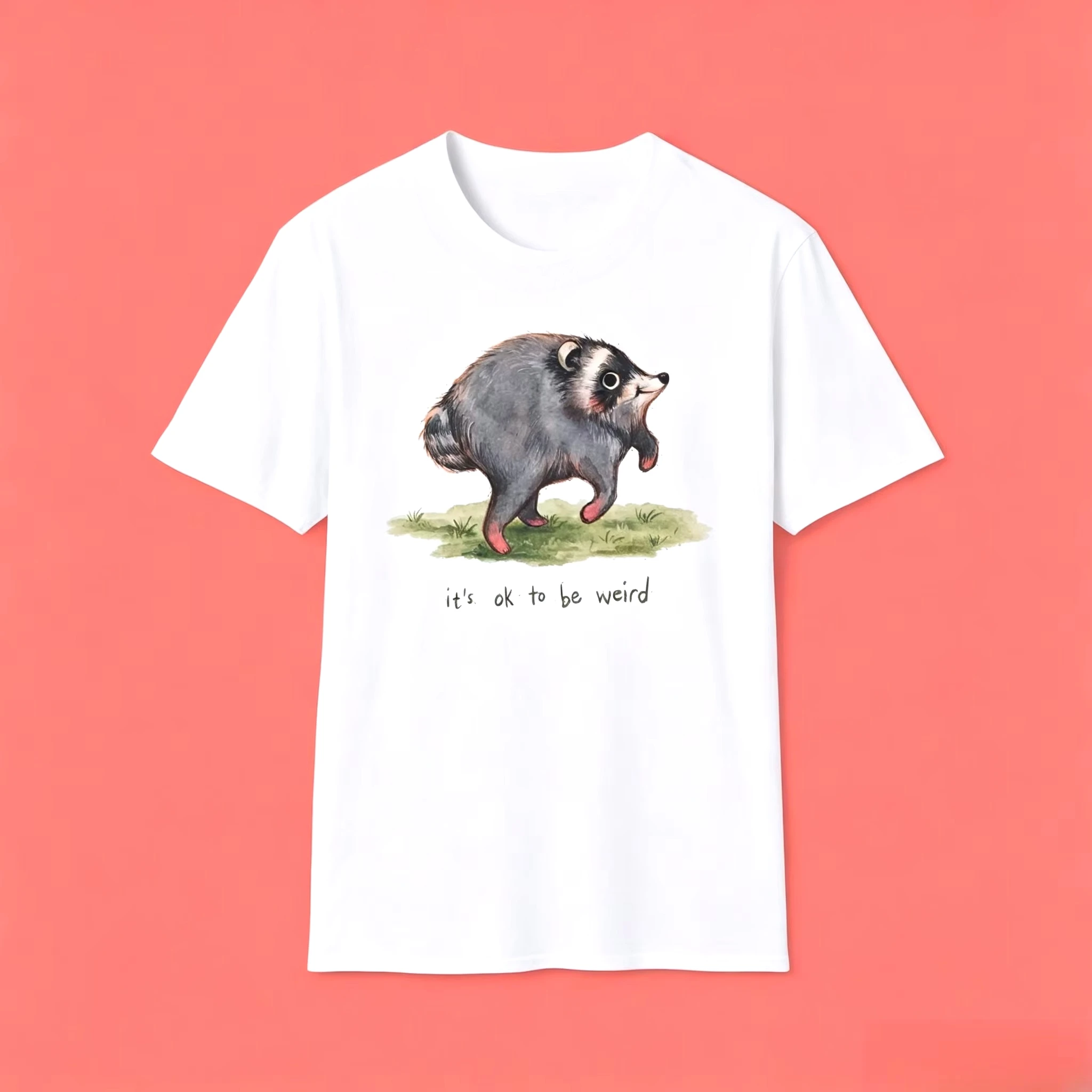 Jimothy It’s Okay To Be Weird Graphic Oversized T-shirt Men's Women's Y2k Popular Oversized Fashion Summer Casual Cheap Clothes