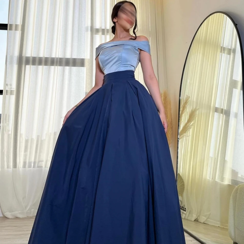  Evening    Prom  Jersey Draped  Gown Off-the-shoulder Bespoke Occasion Long es