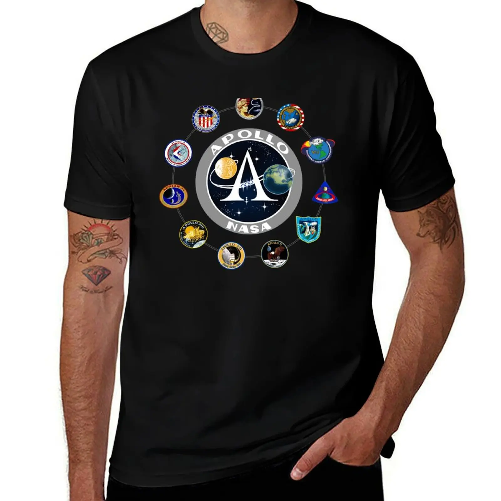 

Patch Program, Missions Apollo Badge All T-Shirt Big Size Daily Wear T-Shirt