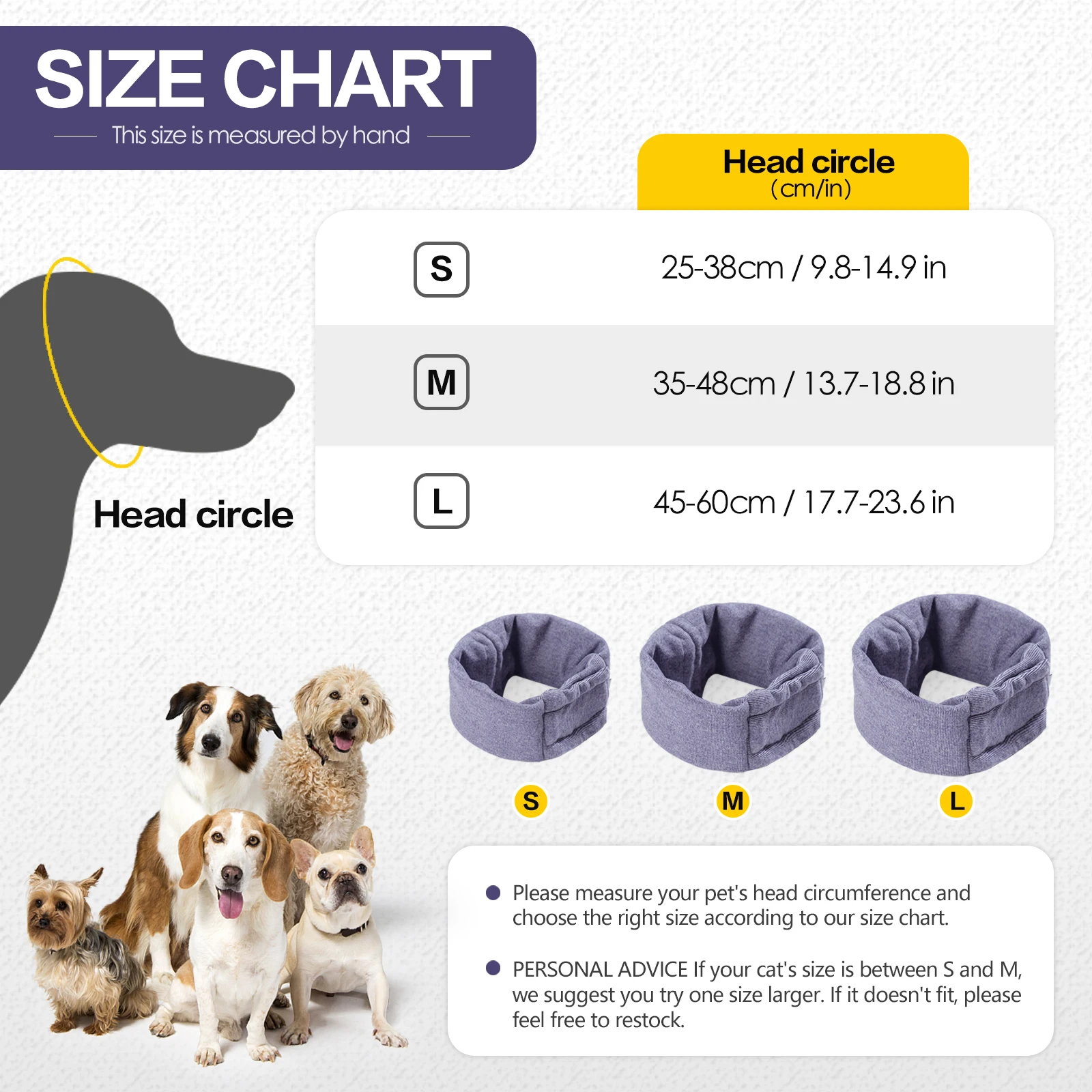 Beruhigender Hundepullover mit Geräuschreduzierenden Ohrabdeckungen zur Angstlinderung - Weicher Kopfmuff für Hunde – Detail 2