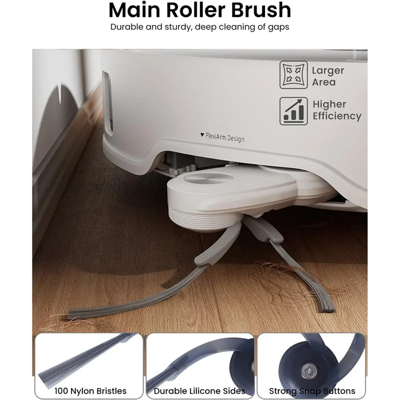 Боковые щетки Homeshopping для пылесоса Roborock Qrevo Curv, Qrevo Edge, Qrevo Curv S5X, Qrevo Edge S5A, Saros 10R, Saros 10 Par