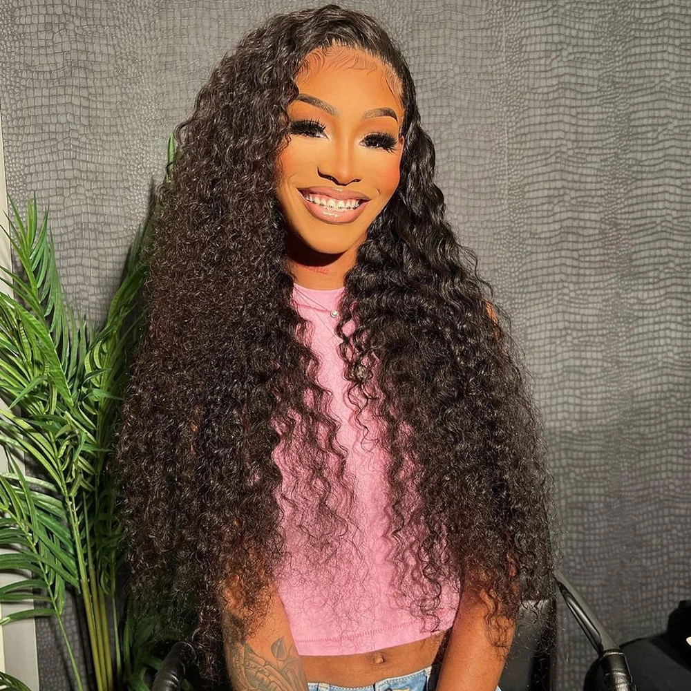 13x6 Hd Lace Frontal Wig Kinky Curly 360 Full Lace Wig Human Hair Pre Plucked Glueless Preplucked Human Wigs Ready To Go Yarra