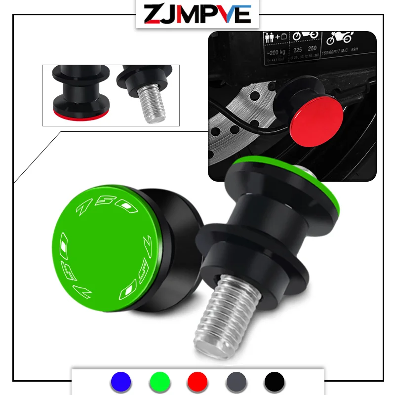 Motorcycle z750 z1000 z1000sx Swingarm Spools Stand Screws Sliders Protector 10mm For Z750 Z750S Z750R Z1000 Z1000SX 2003-2013