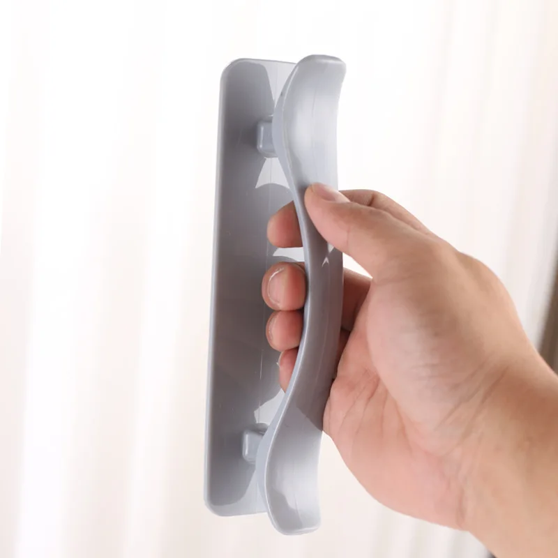 Random 4pcs Self-Adhesive Cabinet & Drawer Pulls, No-Drill Stick-On Handles For Wardrobe, Refrigerator, And Window