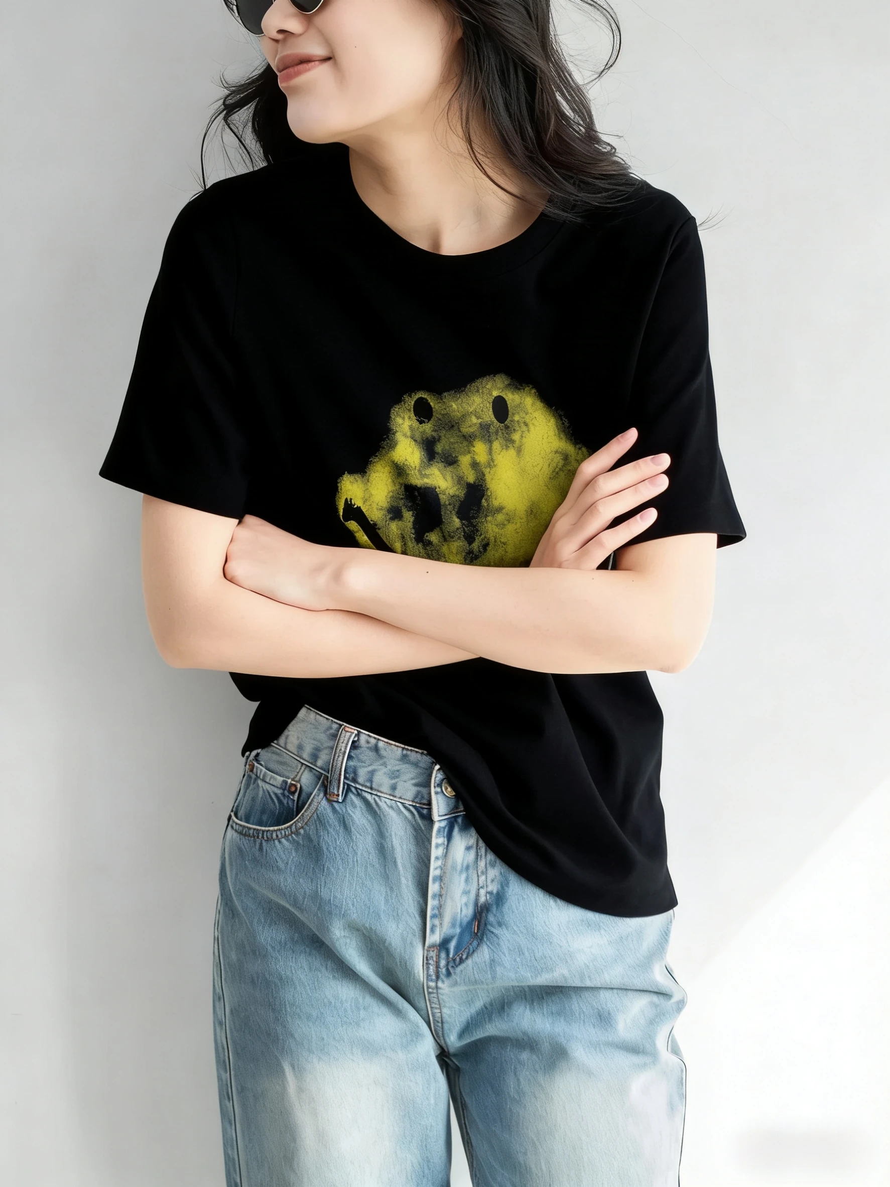 

Новая весенняя женская футболка свободного кроя с коротким рукавом, из флиса с начесом, с винтажным принтом, повседневная, универсальная, стройнящая, топ