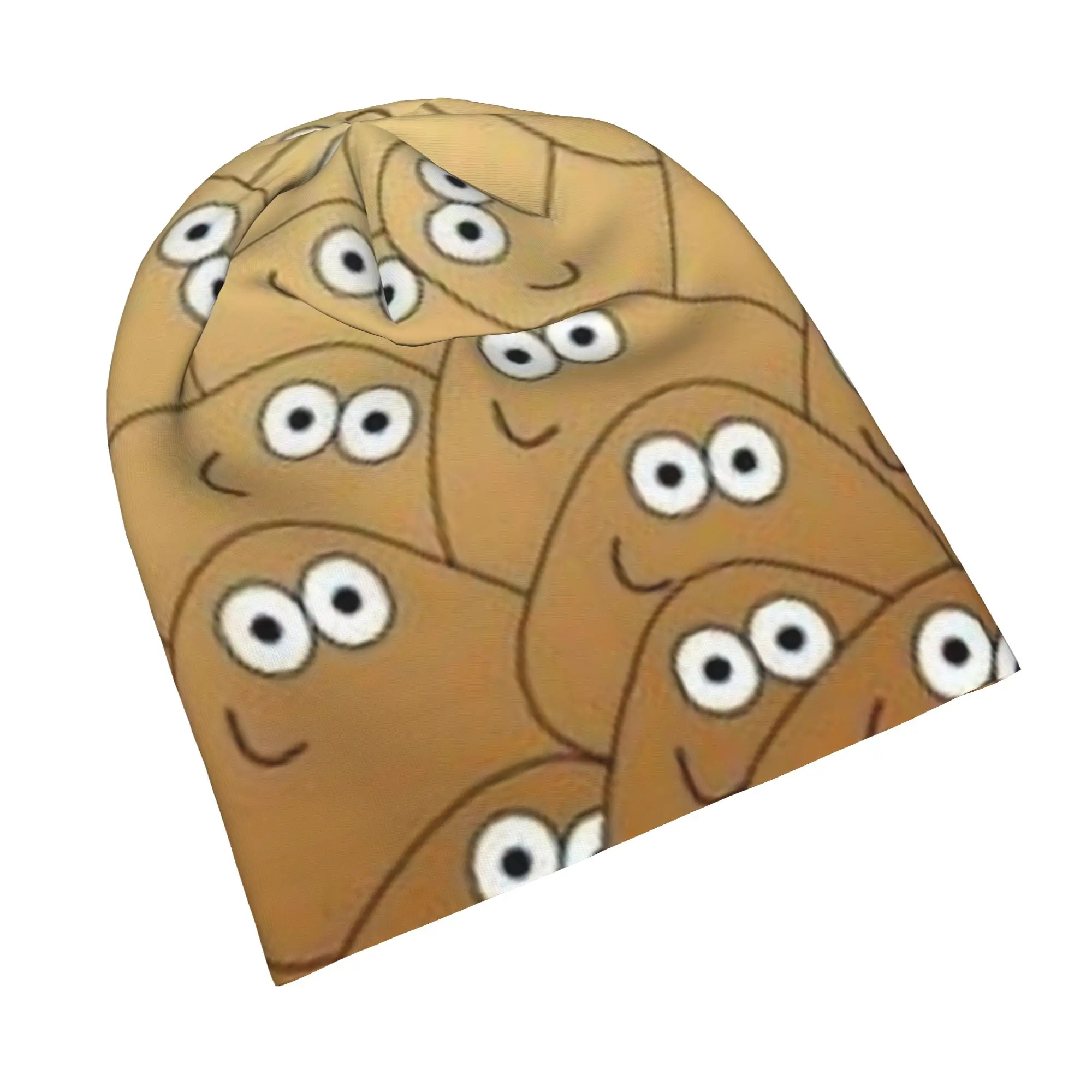 Quick Dry My Pet Alien Pou Slouchy Beanie for Men Women Cycling Skull Cap