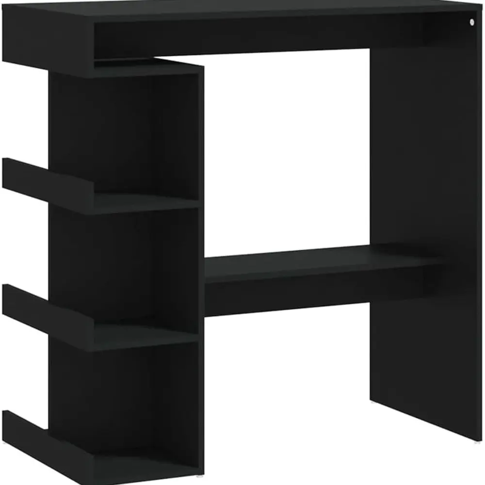 

Компактный компактный барный стол со стеллажами для хранения — 39,4 x 19,7 x 40 дюймов — современный дизайн черного цвета