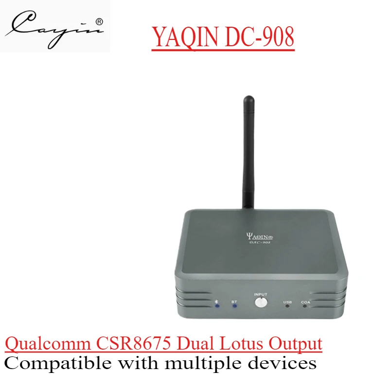 YAQIN DAC-908 Professional Home Theater Amplifier DAC-908 Bluetooth Audio Receiver and Lossless Coaxial APTX-HD Sound Decoder