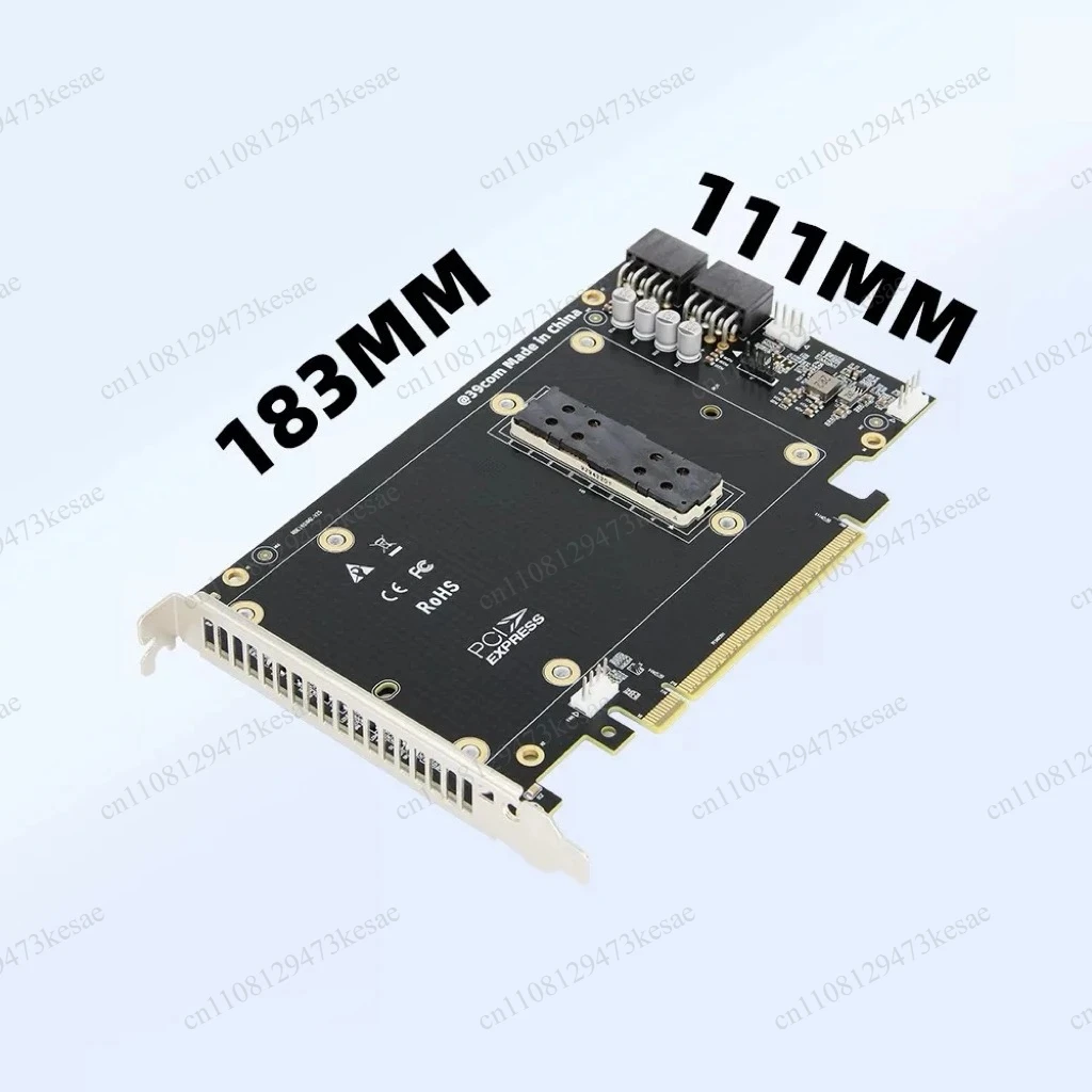 SXM2 to PCIe x16 Adapter Card for NVIDIA Tesla V100 P100 SXM2 Module GPU Riser Board with Active Cooling Tesla 8Pin Power Supply