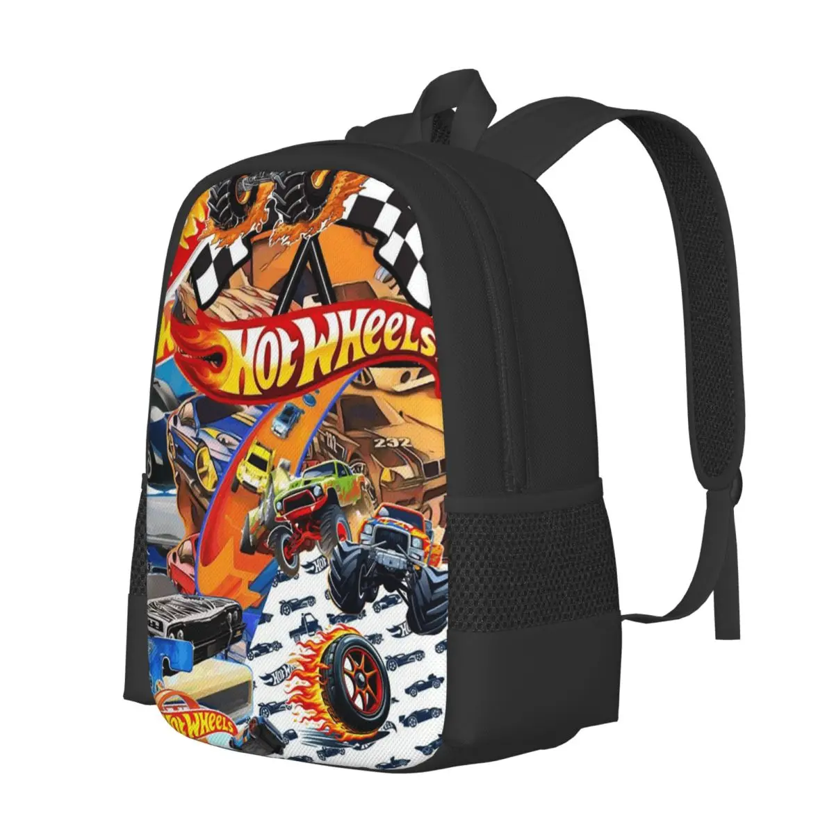 Hot Wheels Race Student Backpack School Bag Hiking Travel Daypack for Men Women Fashion Bookbag Shoulder Bags