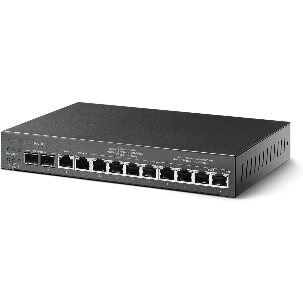 

Гигабитный VPN-роутер с 8-портовым PoE+ коммутатором, встроенным контроллером Omada, 4 WAN-портами, балансировкой нагрузки, безвентиляторный, 110 Вт