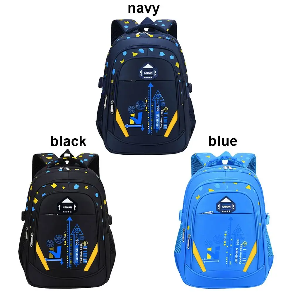 1Pcs Geometry Pattern Primary Schoolbag Book Nylon Kid Backpack Lightweight Waterproof Mochila Children's Backpack
