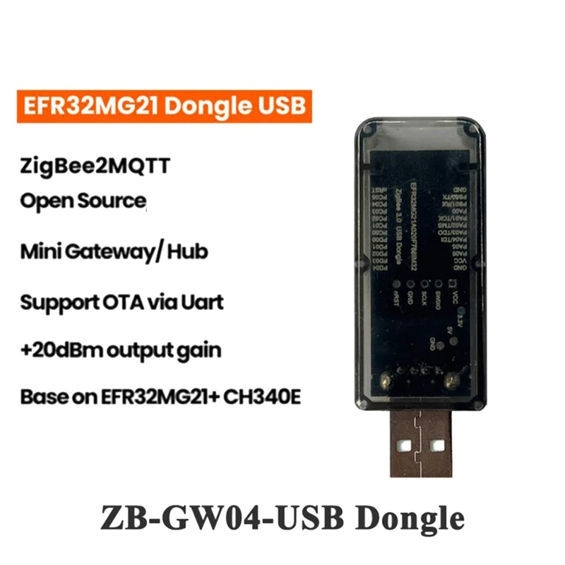 Zigbee 3.0 랩스 미니 오픈 소스 허브 게이트웨이 USB 동글 칩 모듈, 실리콘 범용 ZHA NCP 홈 어시스턴트, EFR32MG21, 1 개