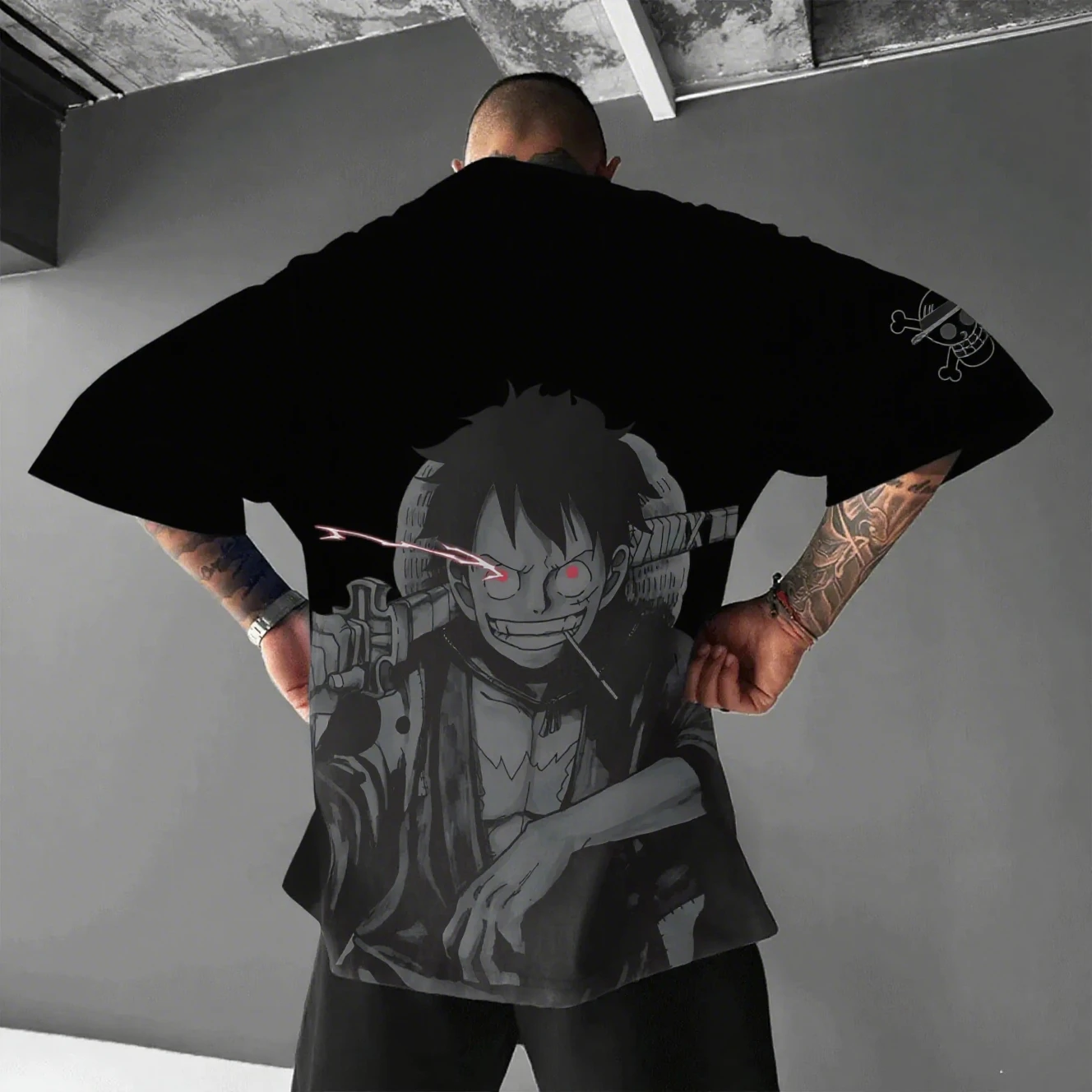 Nieuwe Zomer Streetwear Een Stuk Luffy Oversized Anime Print Mannen T-shirt Vrouwen Korte Mouw Grafische Tees Casual Top Y2k kleding