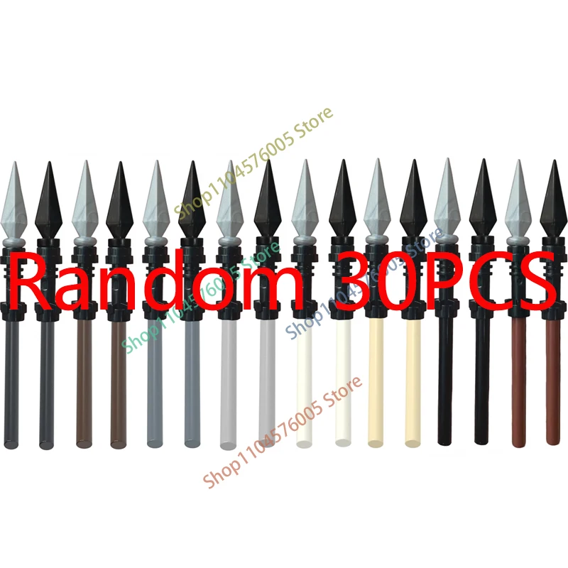 MOC Medieval Weapons Accessories Building Blocks Soldiers Figures Crossbow Sword Knife Axe Spear Shield DIY Mini Bricks Toys T23 view 6