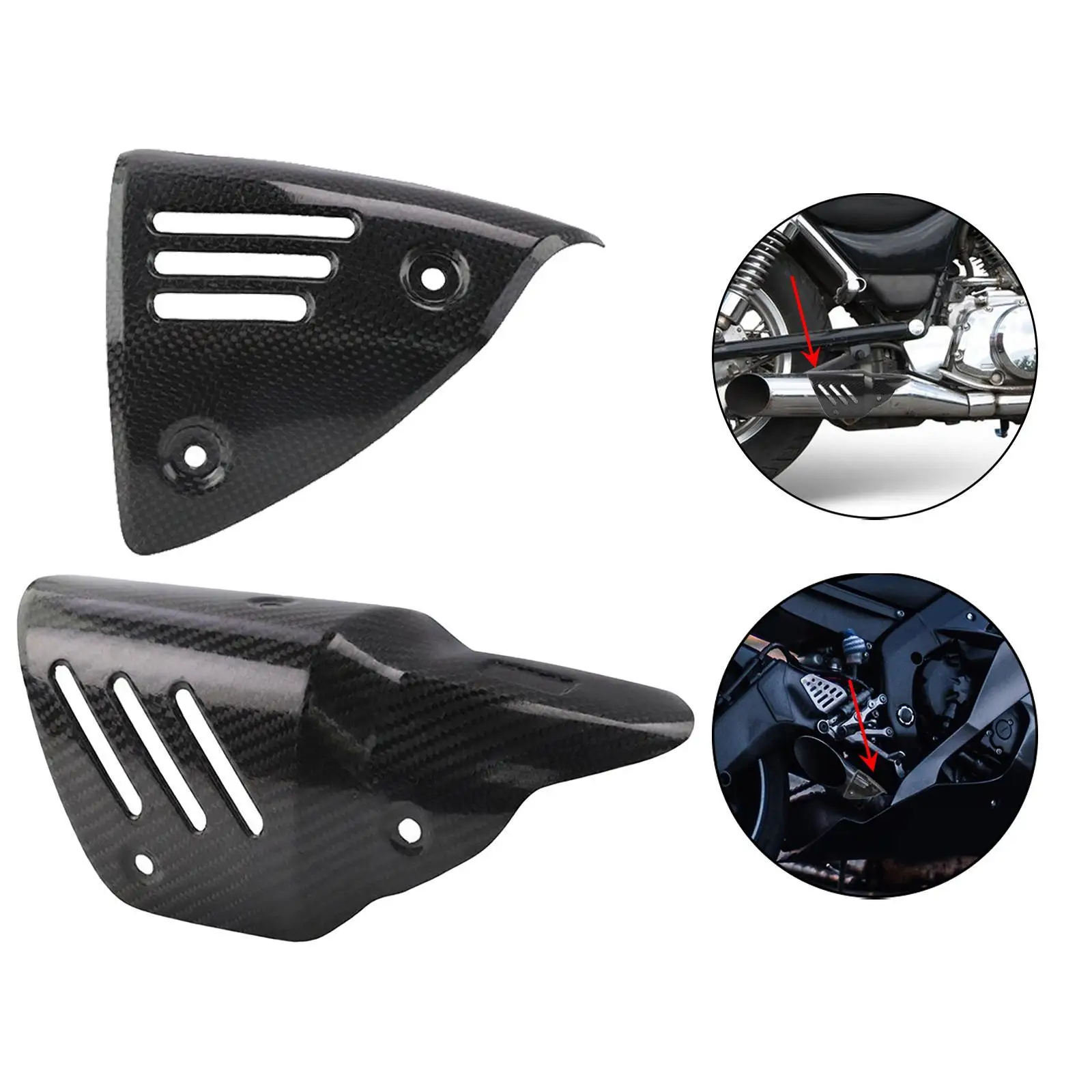 Scudo termico di scarico Protezione di scarico per moto Antiscottatura Accessorio posteriore facile da installare Scudo di scarico per moto