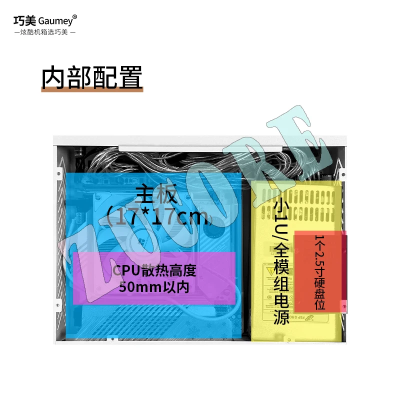 Qiaomei Q31 금속 미니 itx 핵 디스플레이 소형 섀시 소형 1U 전원 공급 장치 휴대용 소형 소형 섀시 non-K66