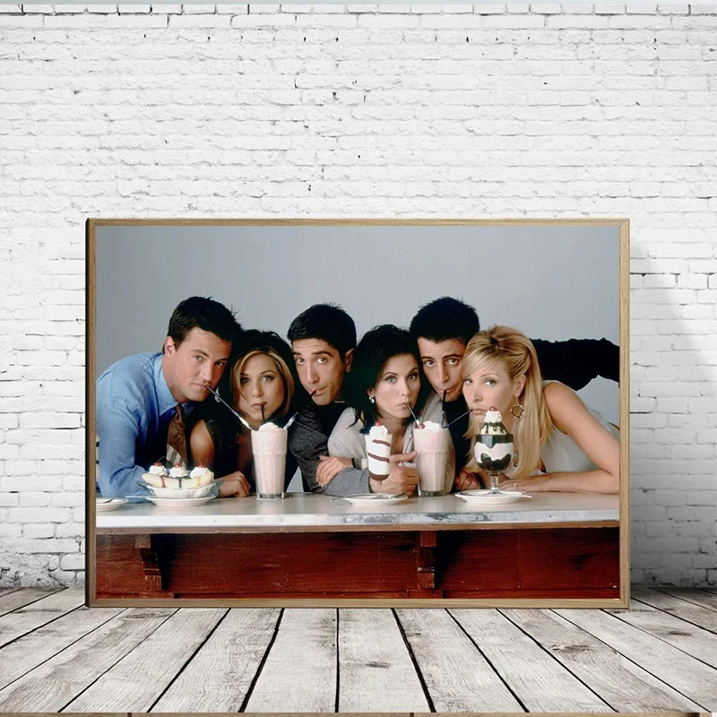 Canvas Painting Friends Classic TV Slogans A Vibrant Friendship Central Perk Art Wall Prints Picture For Room Decor Wall Decor