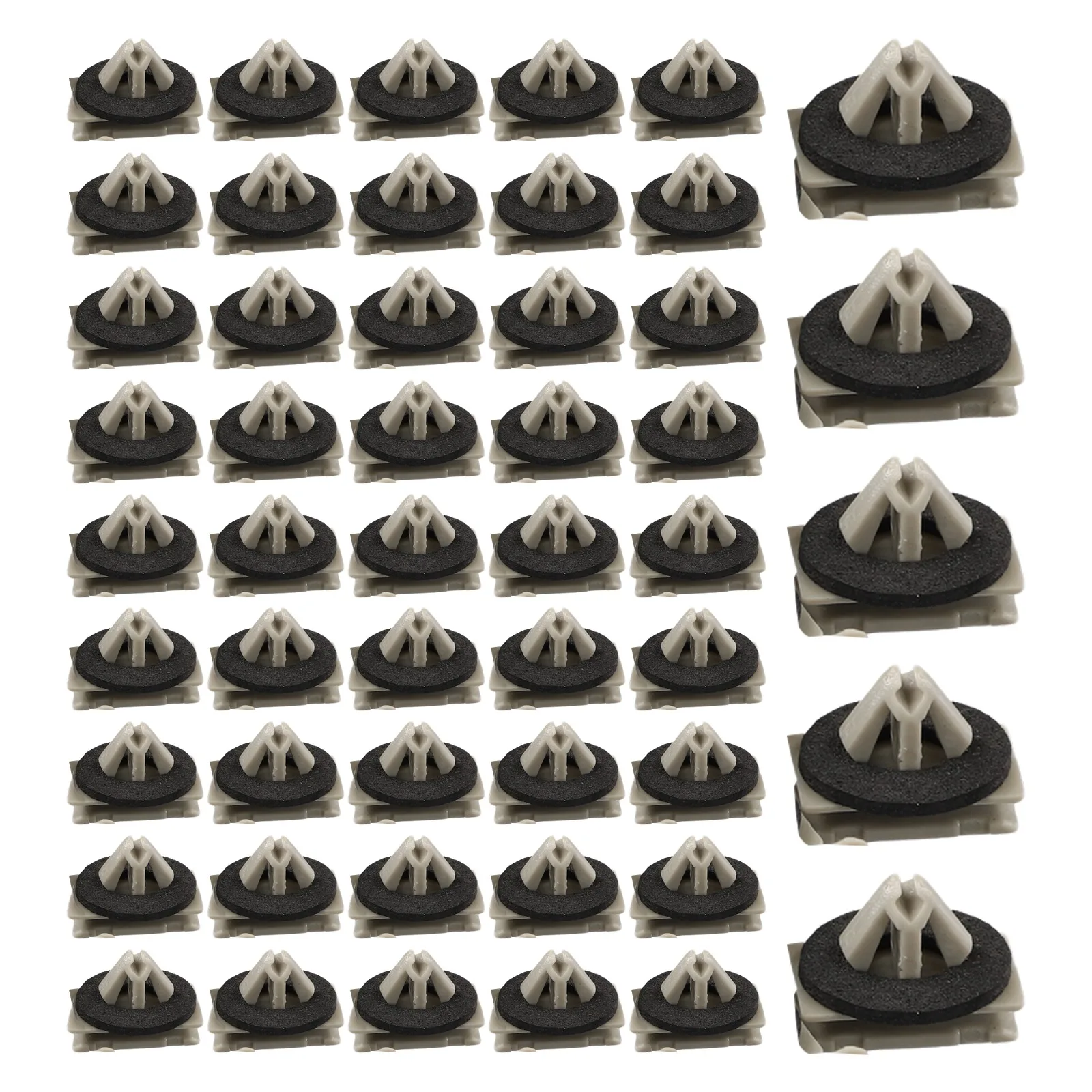 Car & Truck Parts Rivets​ 50 Pcs Accessories Moulding Nylon Panel Rocker Trim 50pcs Black And Gray Clip Exterior