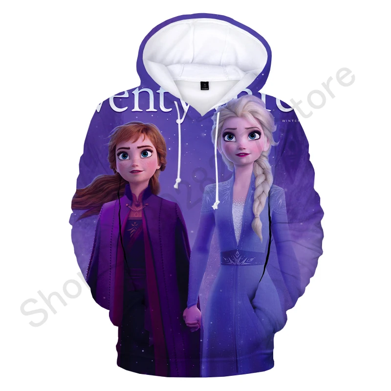 Disney Frozen Elsa Anna Hoodie Sweatshirts Men Women Fashion Casual Cool Pullover Boys Girls Harajuku Streetwear Hoodies