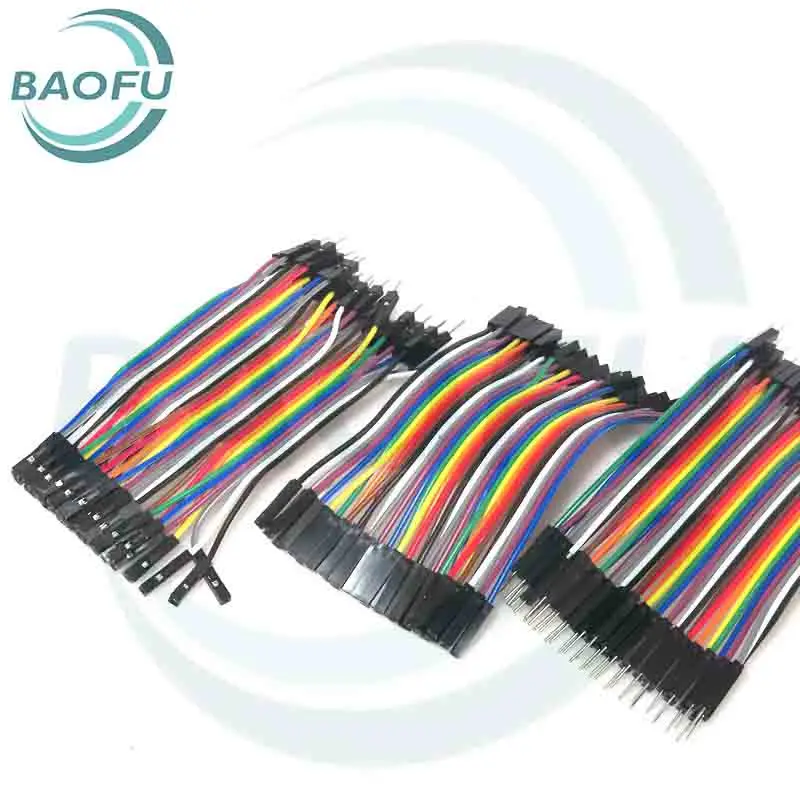 Dupont Line 10CM 20cm 30cm 40Pin Male to Male Male to Female and Female to Female Jumper Wire Dupont Cable for Arduino DIY KIT