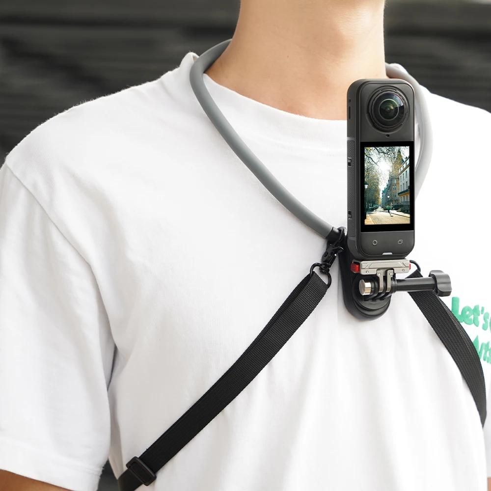 Flymile Nackenhalterung für DJI Action 5/Gopro 13/Insta360 Kamera/Telefon-Halshalterung für Videoaufzeichnung im Innen- und Außenbereich, POV Vlog – Detail 16