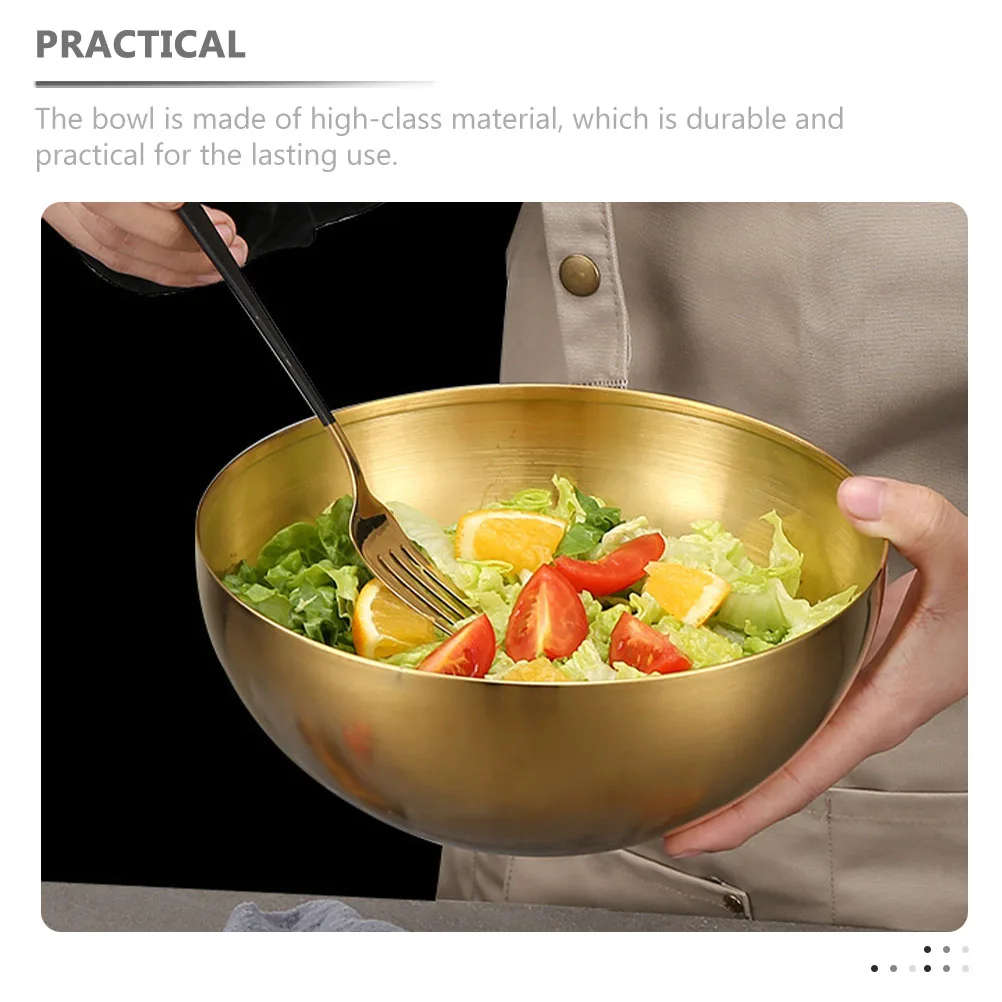 

2pcs Stainless Steel Salad Bowl Multi function Fruit Mixing Bowls Korean Kitchen Serving Household Food Reusable Baking