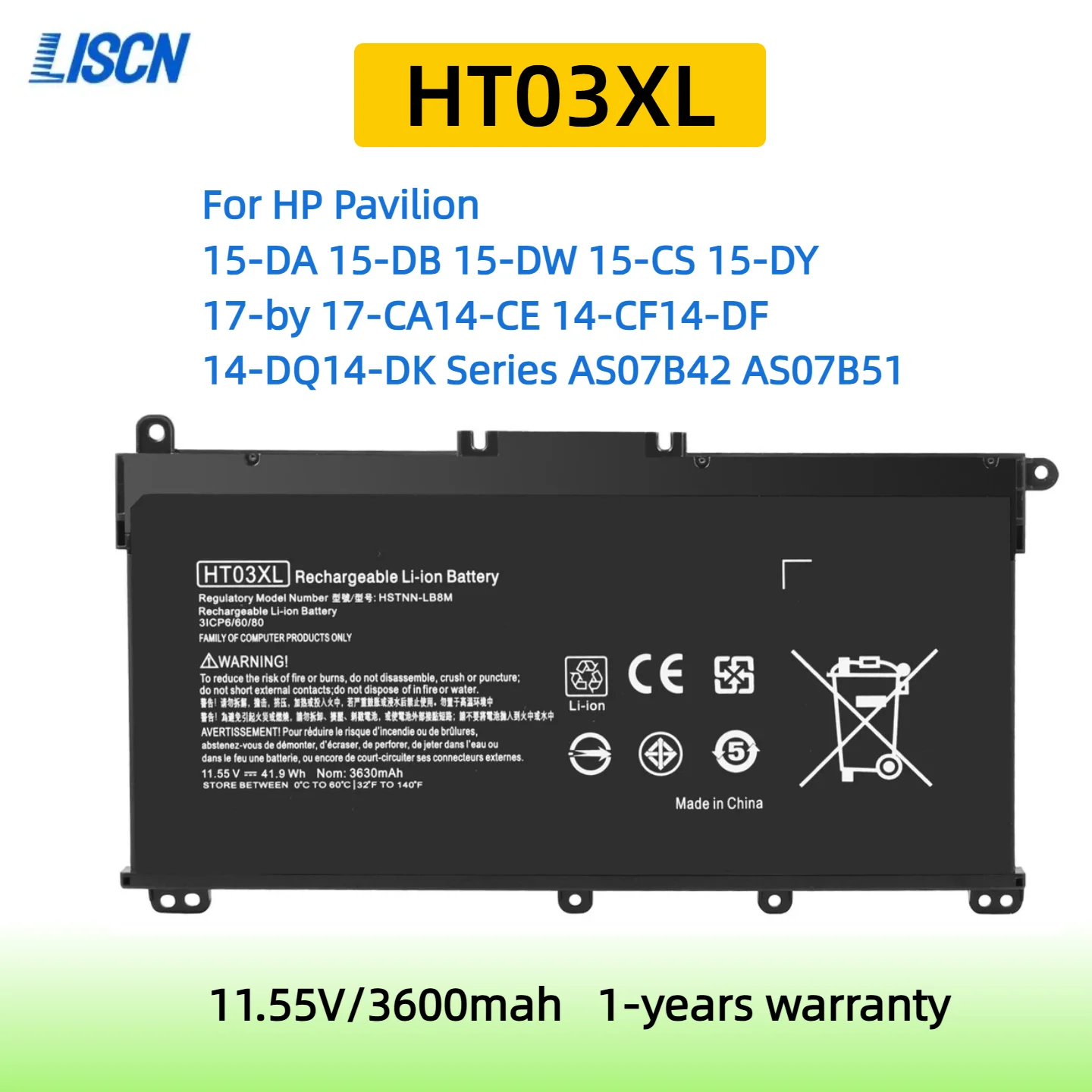 HT03XL Laptop Batte… - image