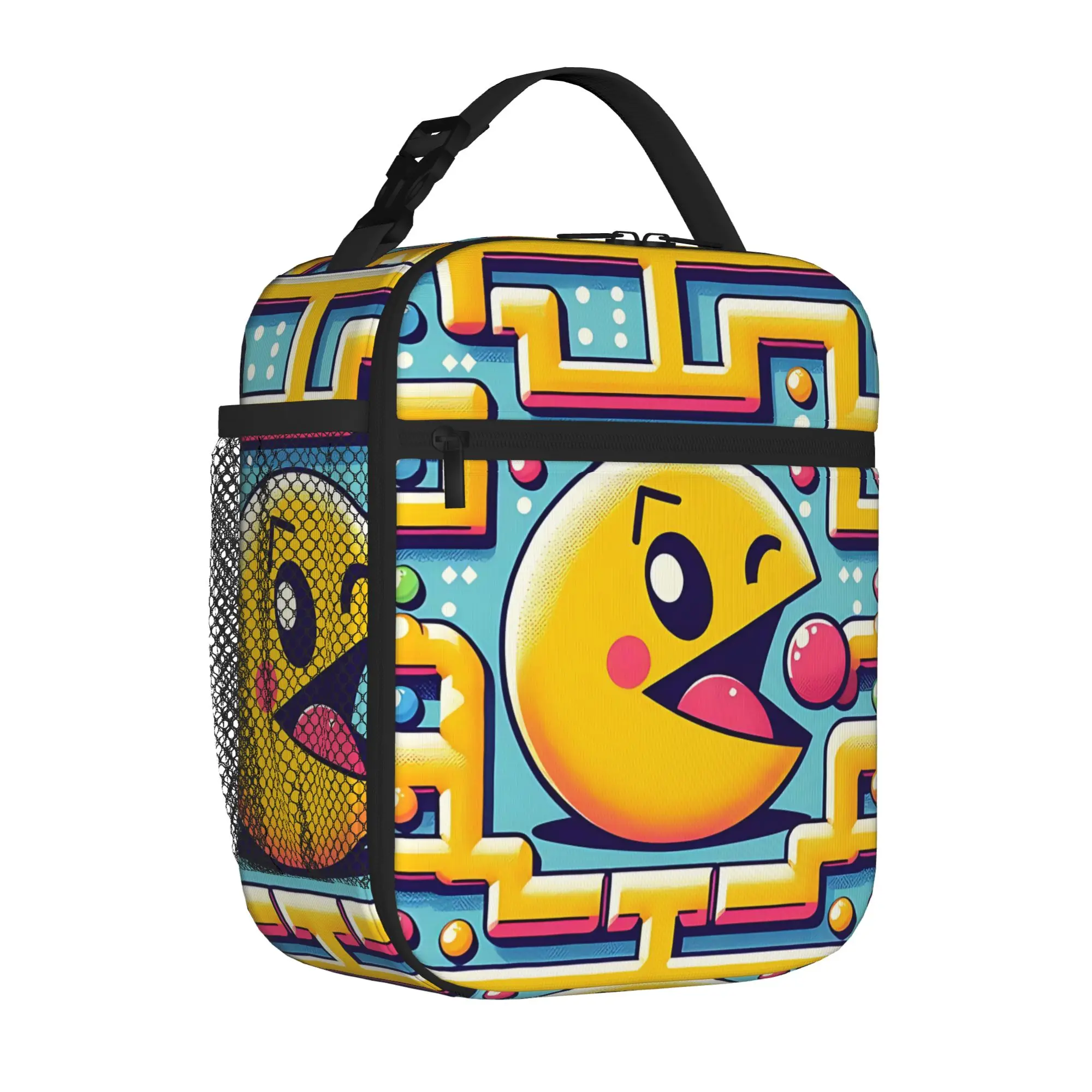 1 Piece Portable Lunch Container Clear  Zipper Closure Durable Pocket PAC-MAN  For Lunch Lunch Box Bag