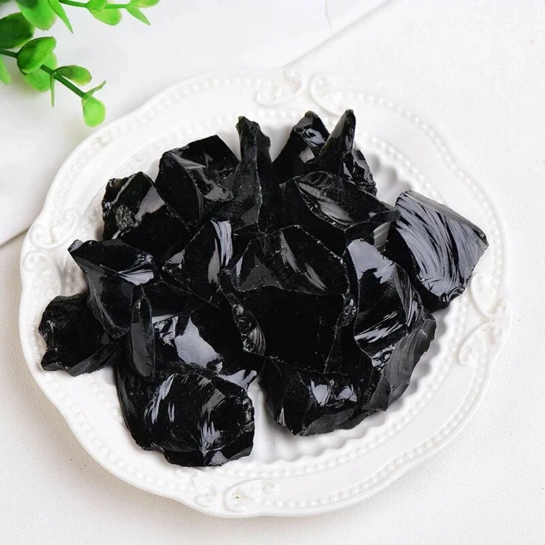 40g/120g/240g Piedras difusoras irregulares de piedra cruda de obsidiana Natural, piedras artesanales negras naturales de obsidiana, decoraciones para el hogar, regalos