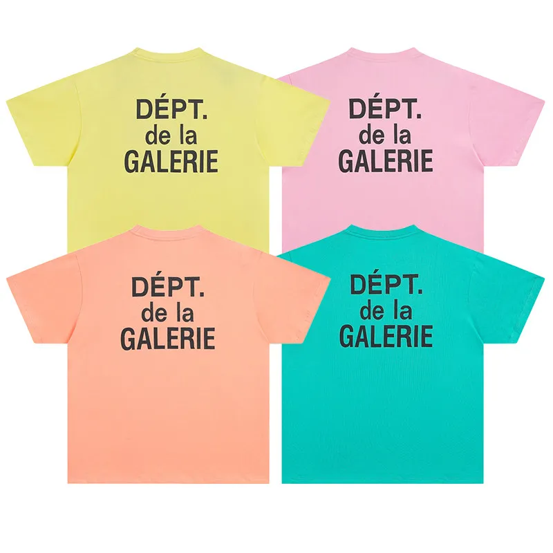 GALLERY DEPT Classic new color scheme French alphabet print couple crew neck short-sleeved T-shirt