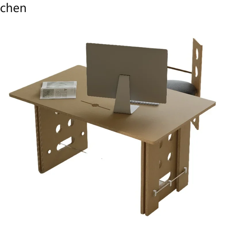 YFY  minimalist style Bauhaus solid wood ocean panel metal advanced office desk computer desk